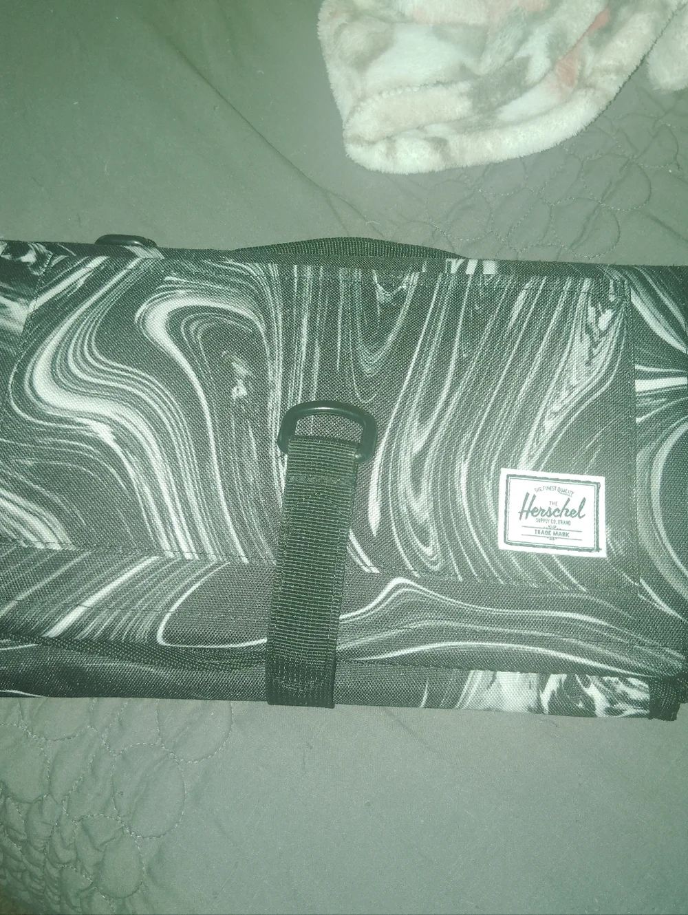 HERSCHEL SUPPLY CO Grey/White Baby Changing Diaper Mat/Storage